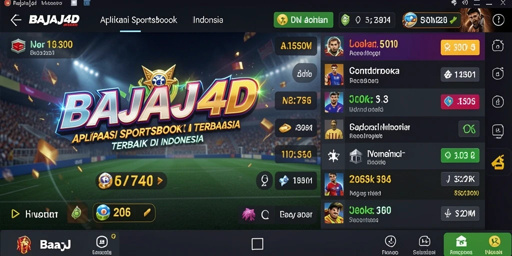 Tampilan screenshot utama BAJAJ4D dengan elemen gameplay Sportsbook yang menarik.