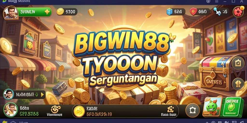 Screenshot gameplay BIGWIN88 menampilkan manajemen bisnis yang mendebarkan.