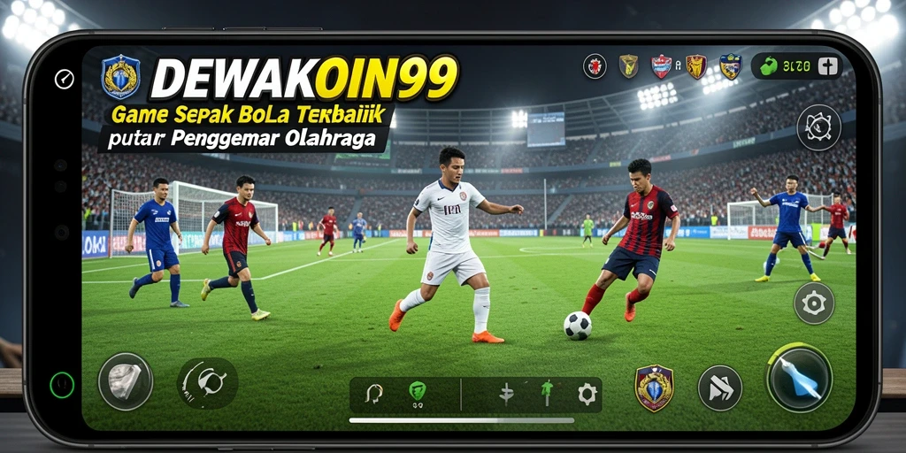 Gameplay seru di DEWAKOIN99 dengan aksi sepak bola intens.