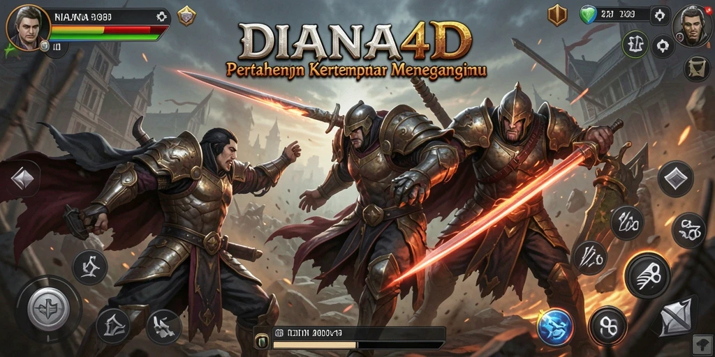 Tampilan gameplay DIANA4D yang menegangkan dan strategis.