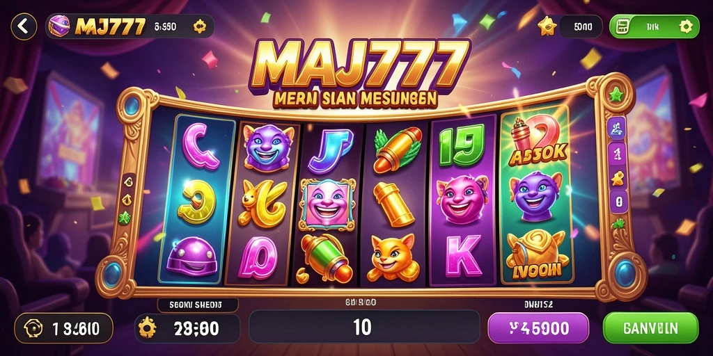 Tangkapan layar gameplay MAJ777 yang menampilkan putaran slot yang mendebarkan.