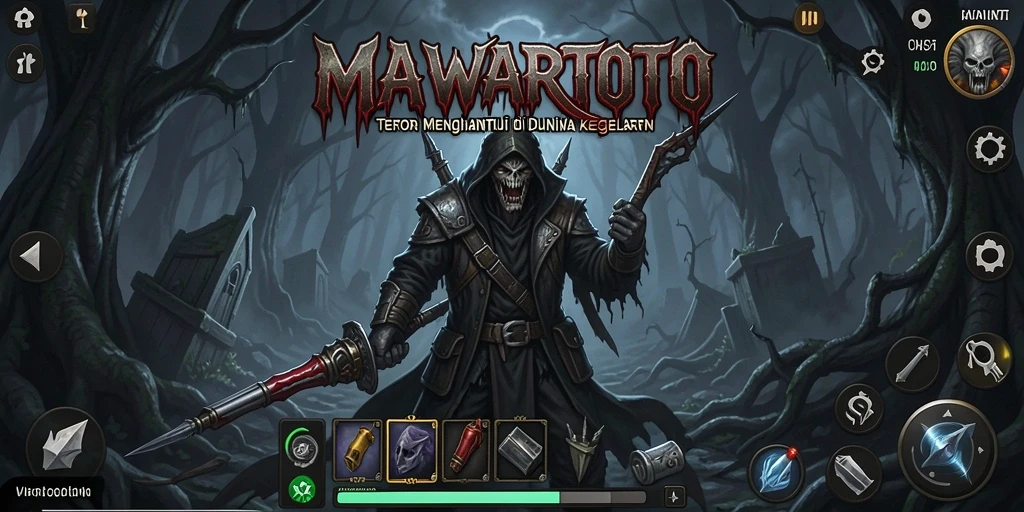 Tangkapan layar menampilkan gameplay <strong>MAWARTOTO</strong> yang menegangkan di kegelapan.